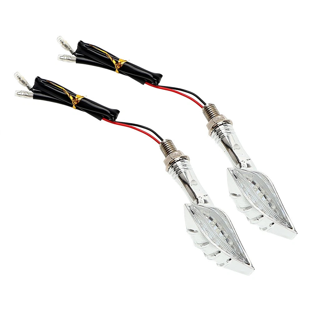 2X 8mm/10mm LED Turn Signal Light Indicators for Motorcycle