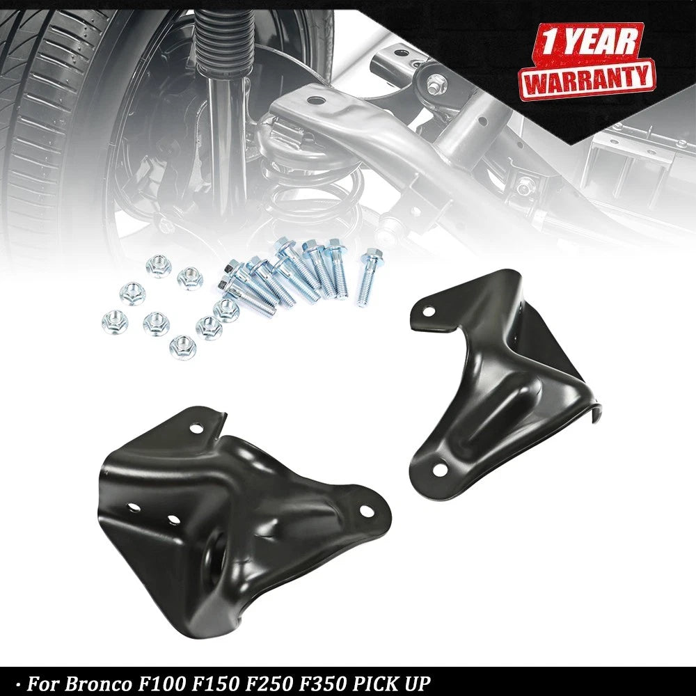 Pair of Front Suspension Radius Arm Brackets for Ford Bronco (1980–1996)