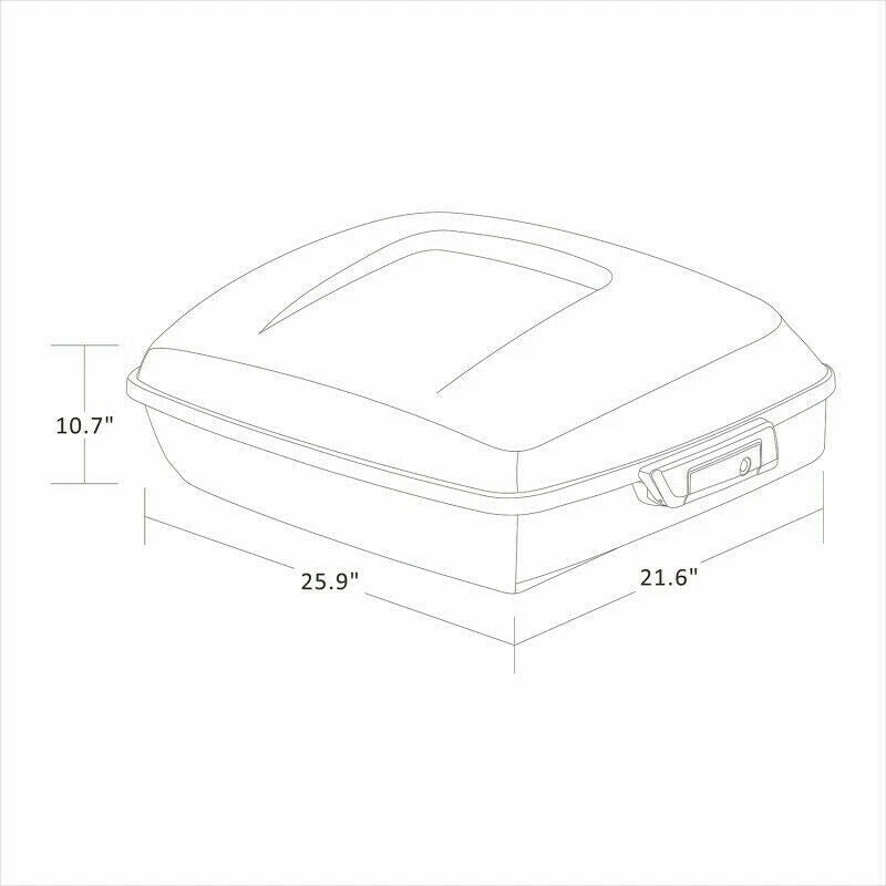 Chopped Trunk Pad Rack for Harley Touring Street Glide (2009–2013)