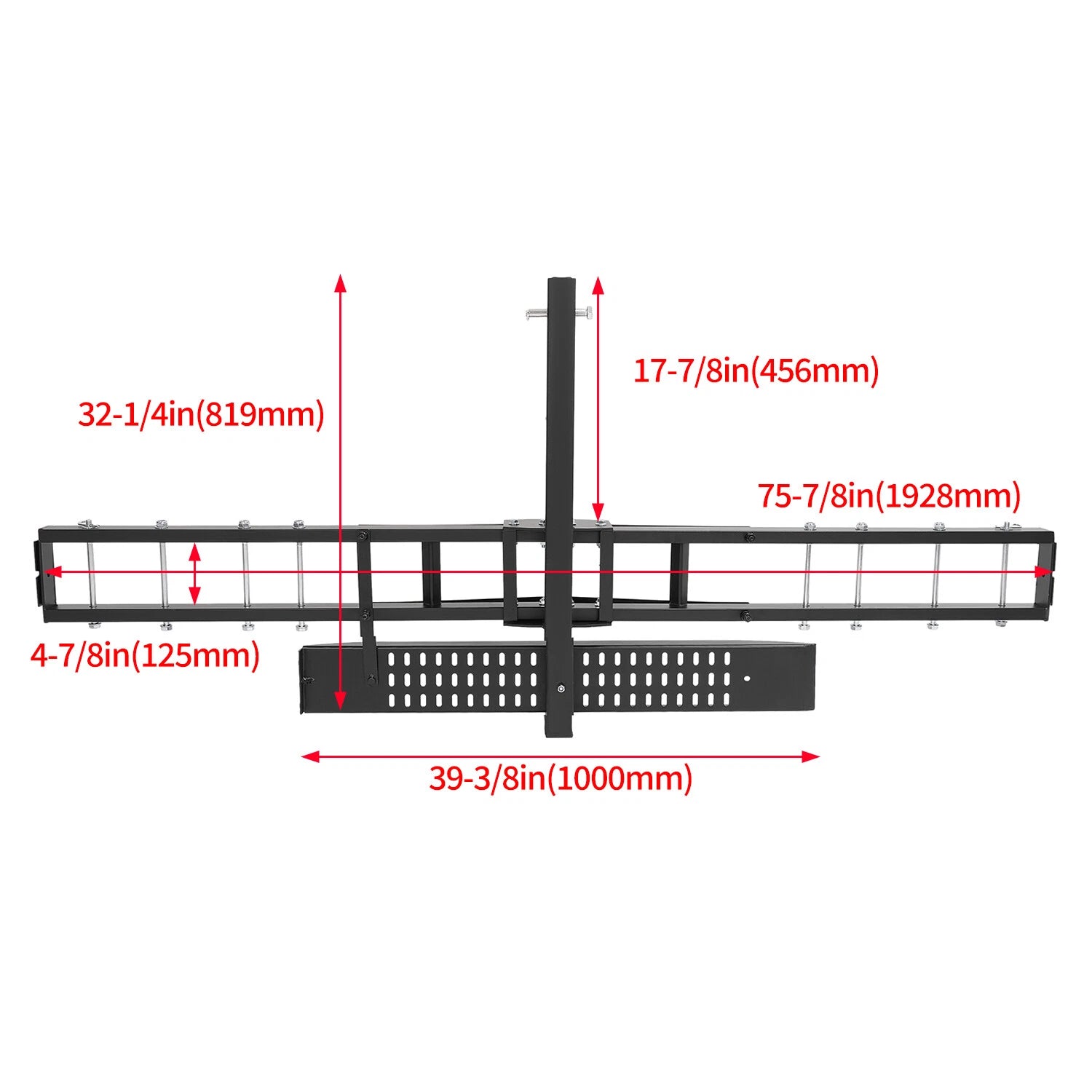 Bike Hitch Carrier Rack for Motorcycle Scooter (500 lbs Capacity)