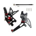 Adjustable Rearset for Suzuki GSX-R 1000 (2007–2008) - Aluminum Black