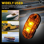 10pcs 2.5" Amber LED Clearance Side Marker Lights for Trucks RVs (US)