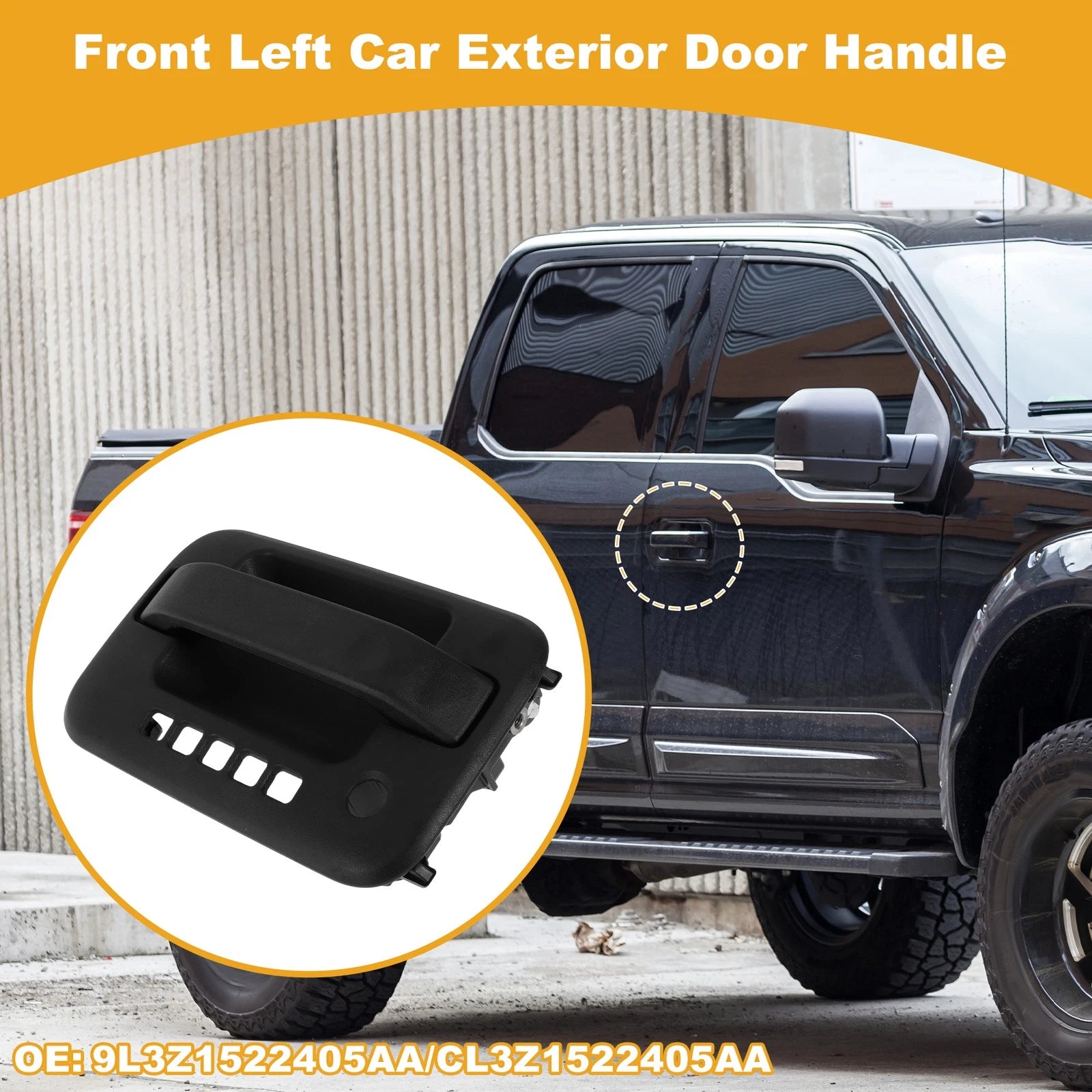 Exterior Door Handle No.9L3Z1522405AA for Ford F150 (2004–2014) Black