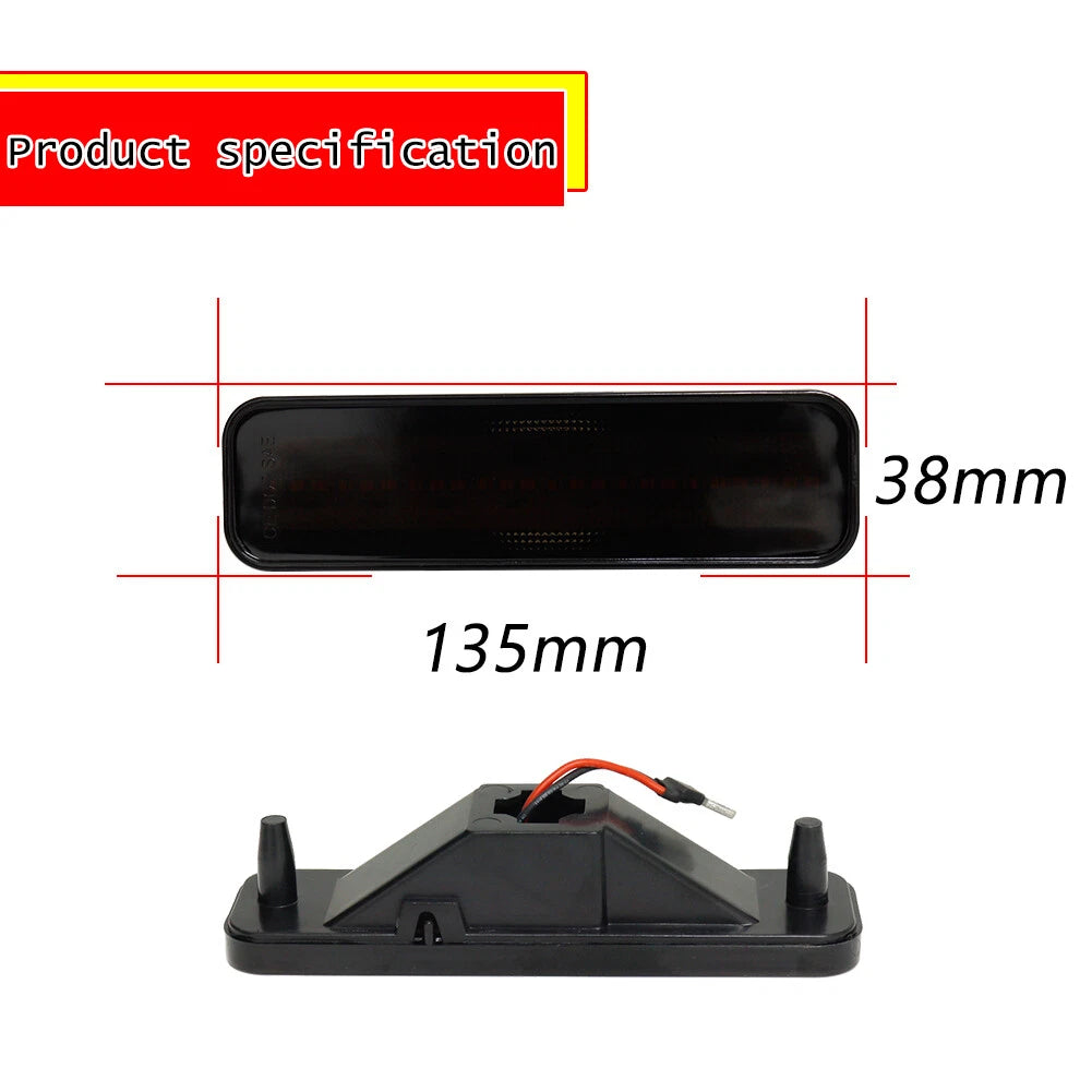Smoked Amber LED Front Bumper Side Marker Lights for El Camino & Caballero (1982–1987)