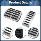 Set of 1 Automatic Footrest Pedals Cover for Volkswagen Golf (1997–2005) Silver Tone