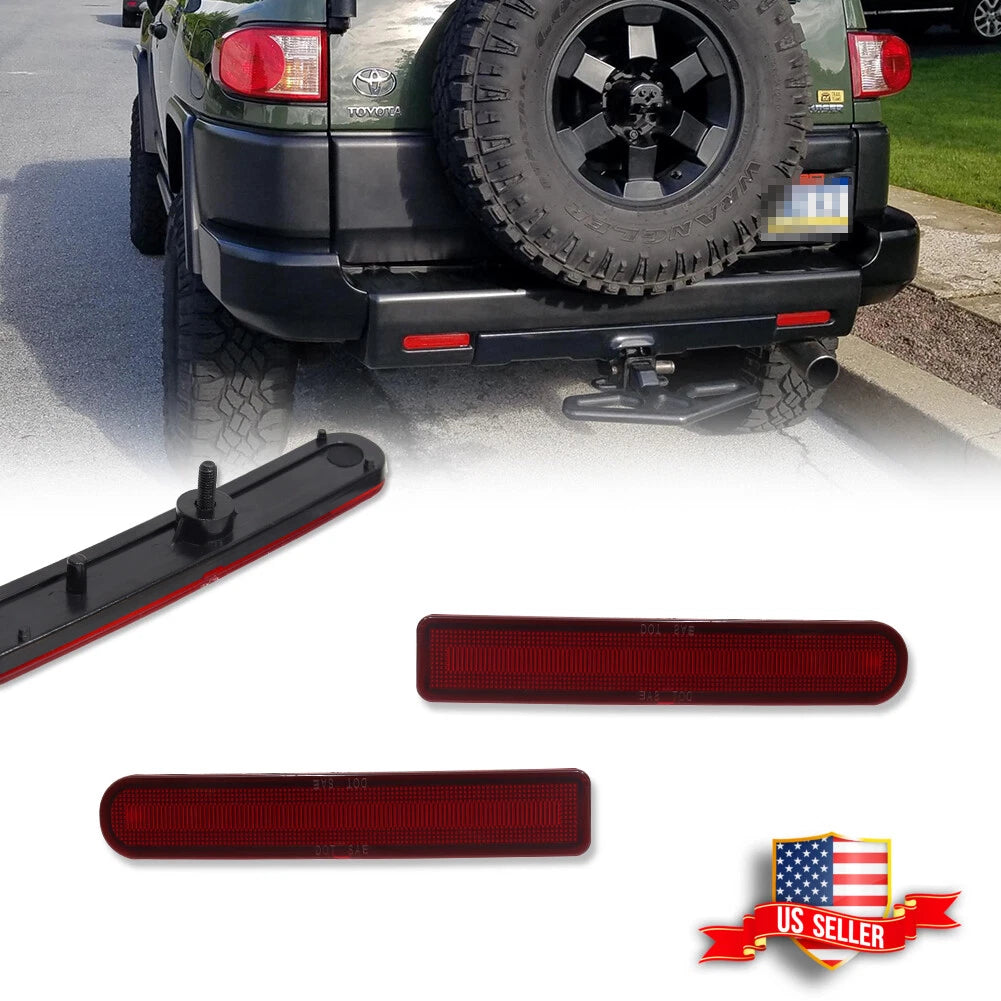 2Pcs Rear Bumper Reflectors for Toyota FJ Cruiser (2007–2014)