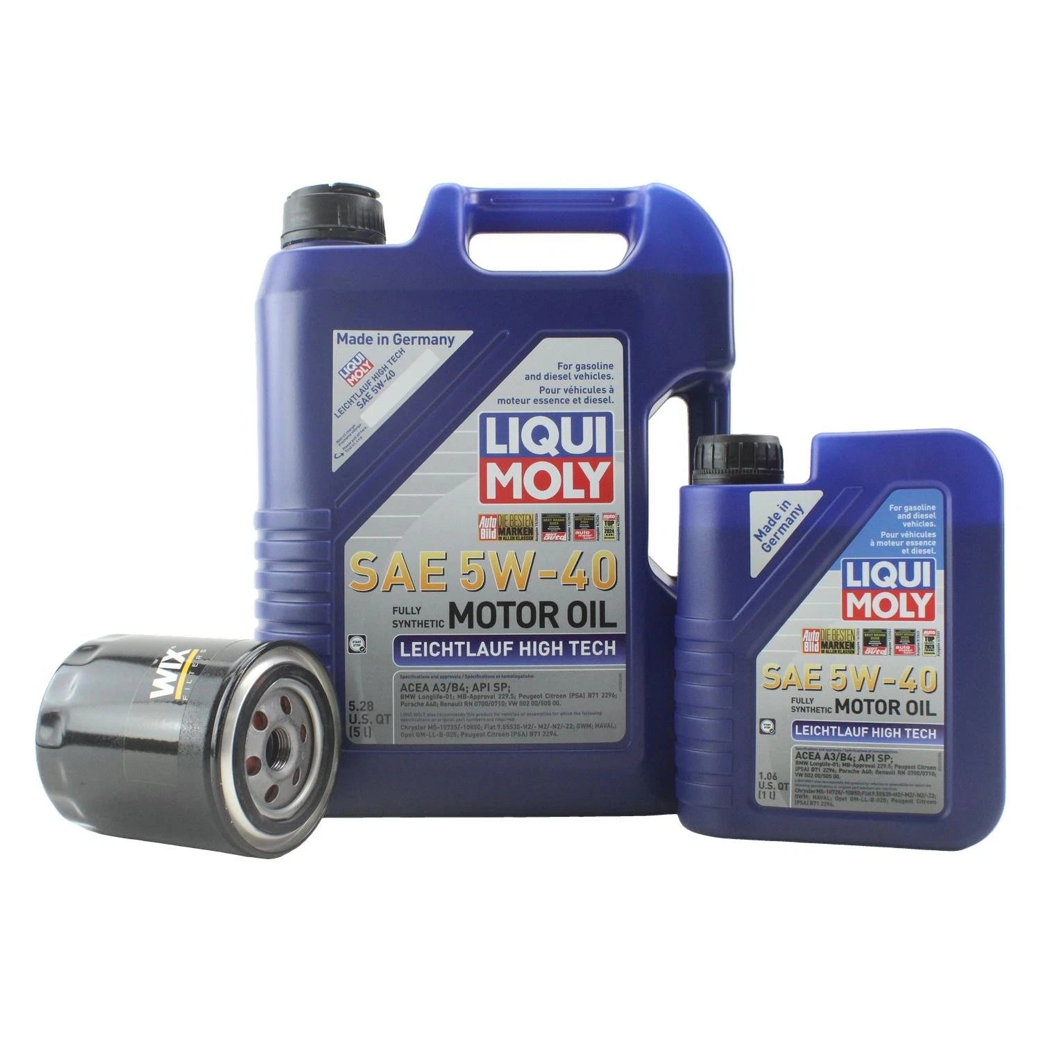 6L Liqui Moly Leichtlauf High Tech 5W-40 Oil Change Kit for Audi V6 (1997–2005)