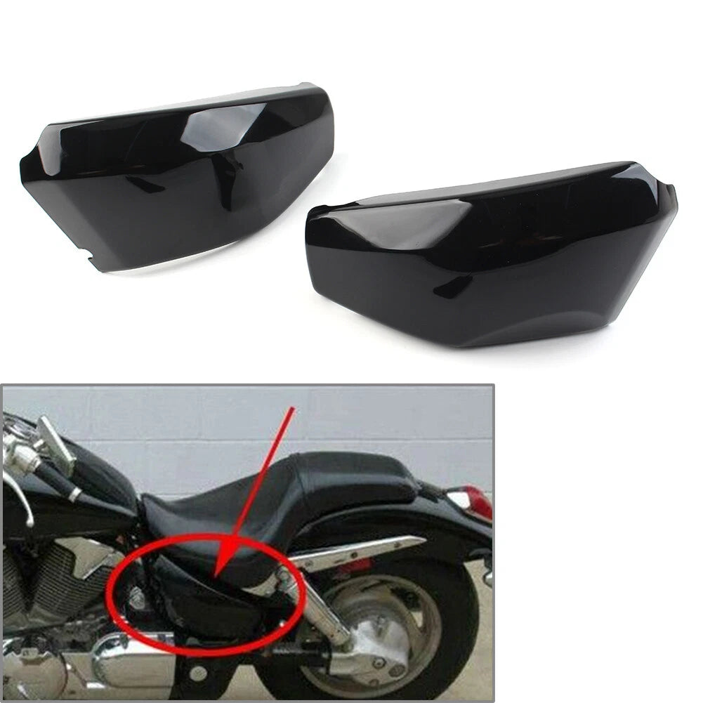 Set of 2 ABS Plastic Battery Side Covers for Honda VTX1300 (2003–2009) Black
