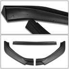 3Pc Front Bumper Lip Splitter Diffuser for VW Golf (2018–2021) Matte Black