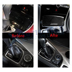 2PCS Real Carbon Fiber Gear Shift Panel Decals for Infiniti Q50 (2014-2024)