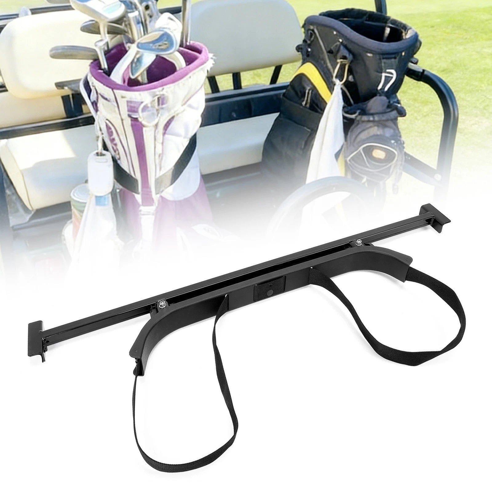 Golf Bag Holder Bracket for EZGO, Club Car, Yamaha Golf Carts (Universal)