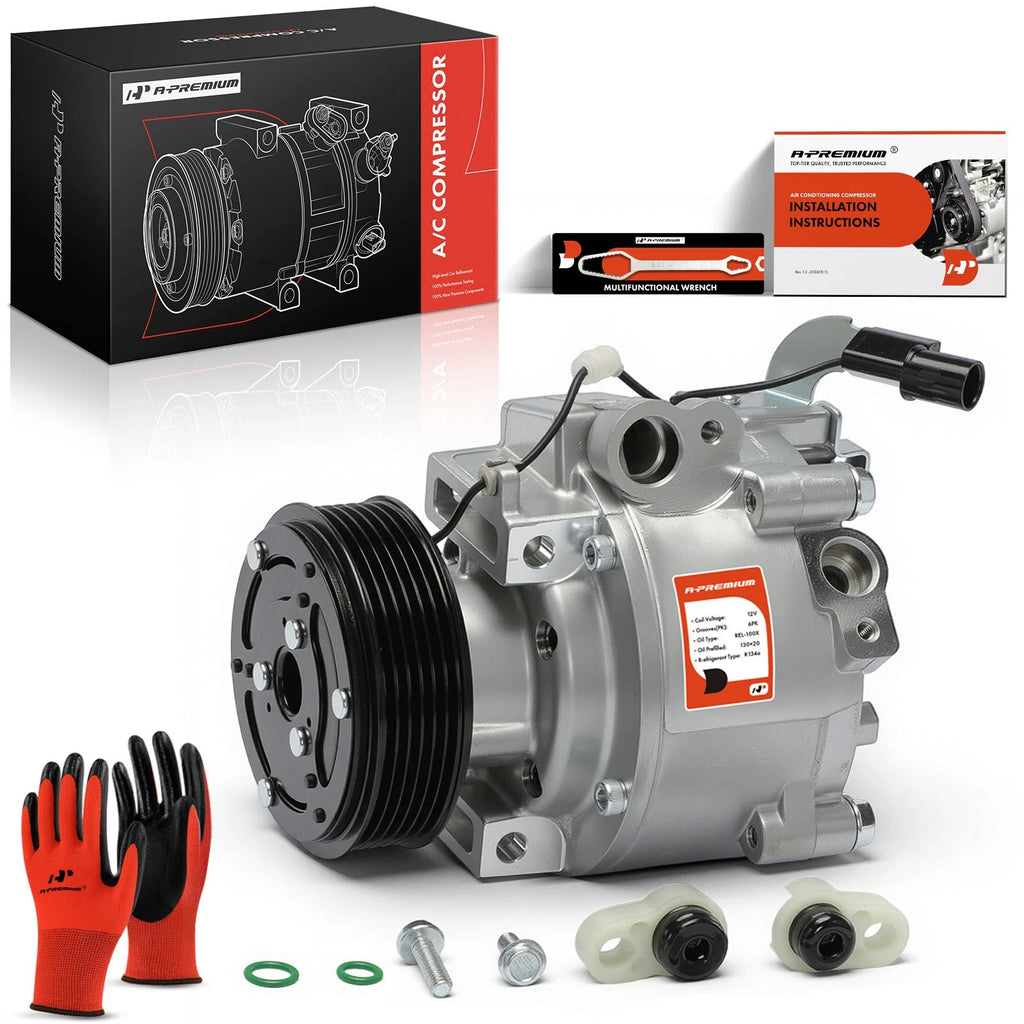 A/C Compressor with 6-Groove Pulley & Clutch for Mitsubishi Eclipse Cross (2018–2023)