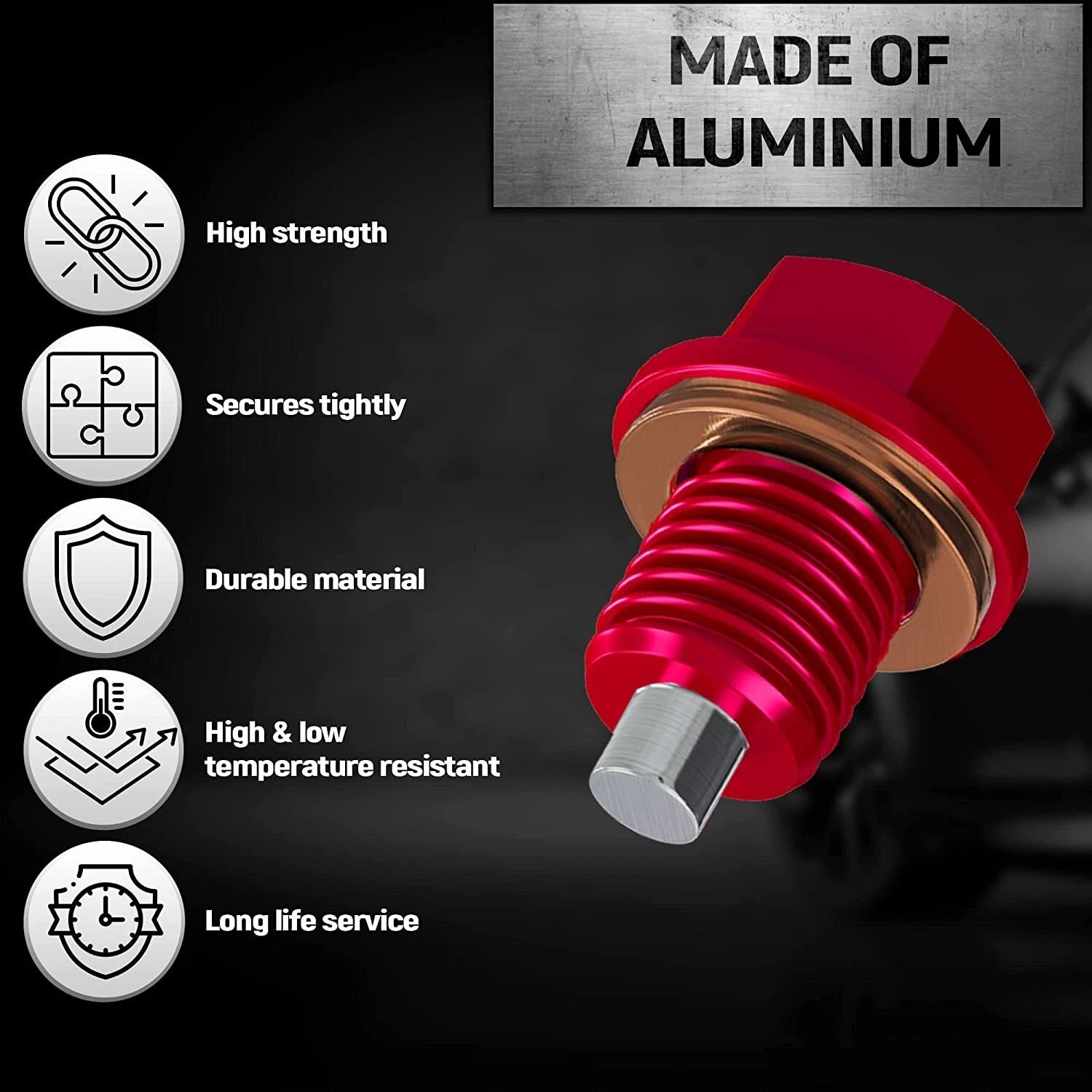 M14x1.5mm Magnetic Oil Drain Plug for Universal Cars