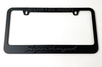 Matte License Plate Frame Gray with Black Outline for Supercharged Vehicles