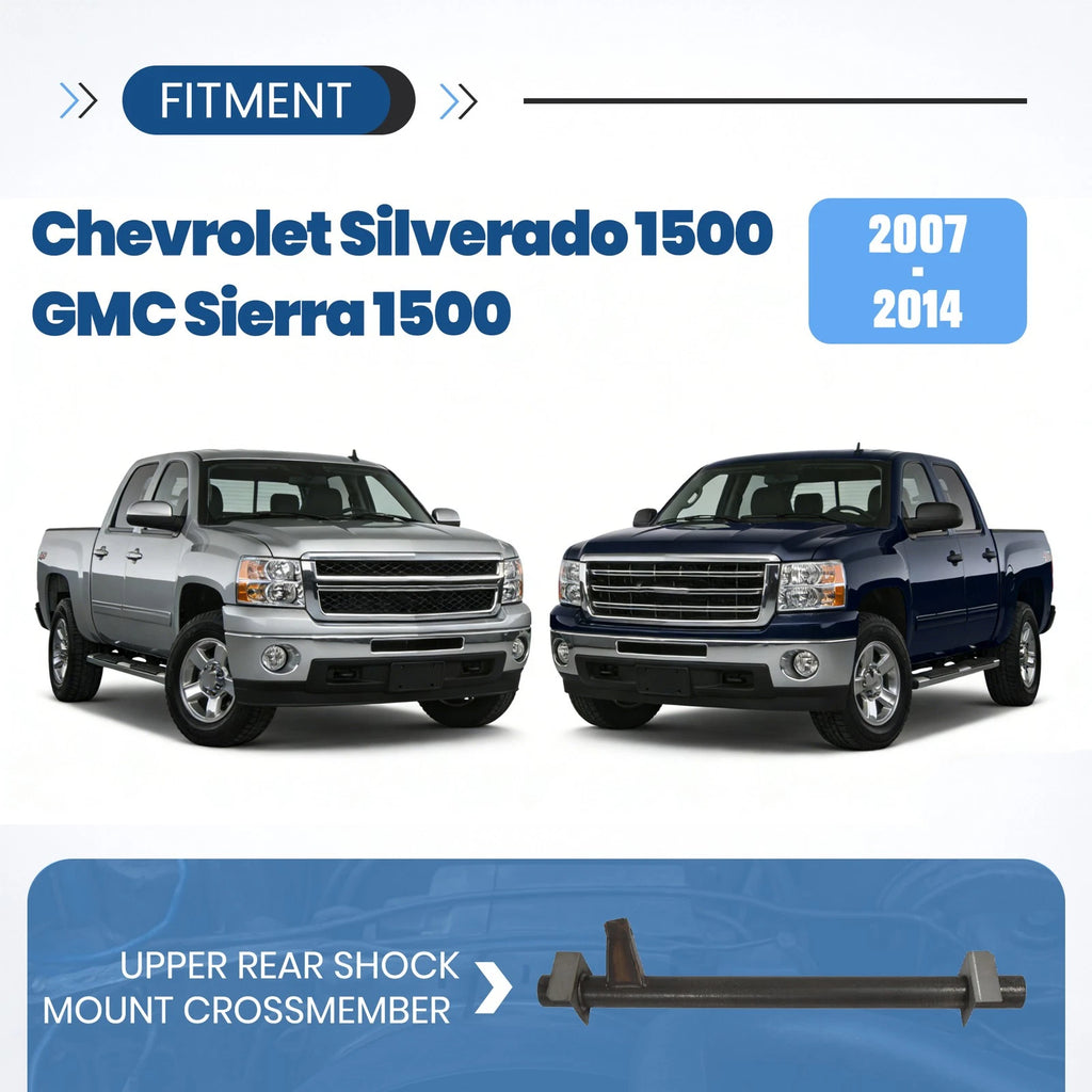 Upper Rear Shock Mount Crossmember for Chevy Silverado/GMC Sierra 1500 (2007–2014)