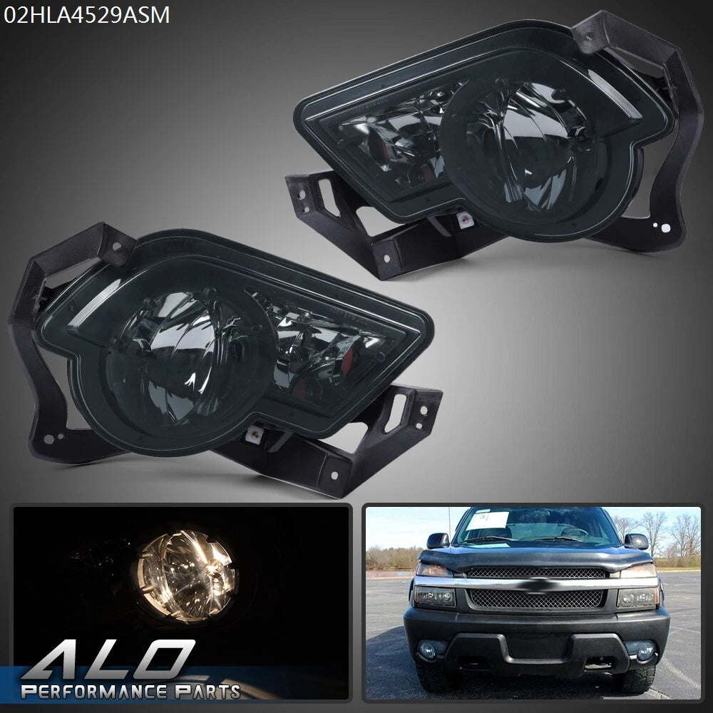 Smoke Lens Bumper Fog Lights for Chevy Avalanche (2002–2006)