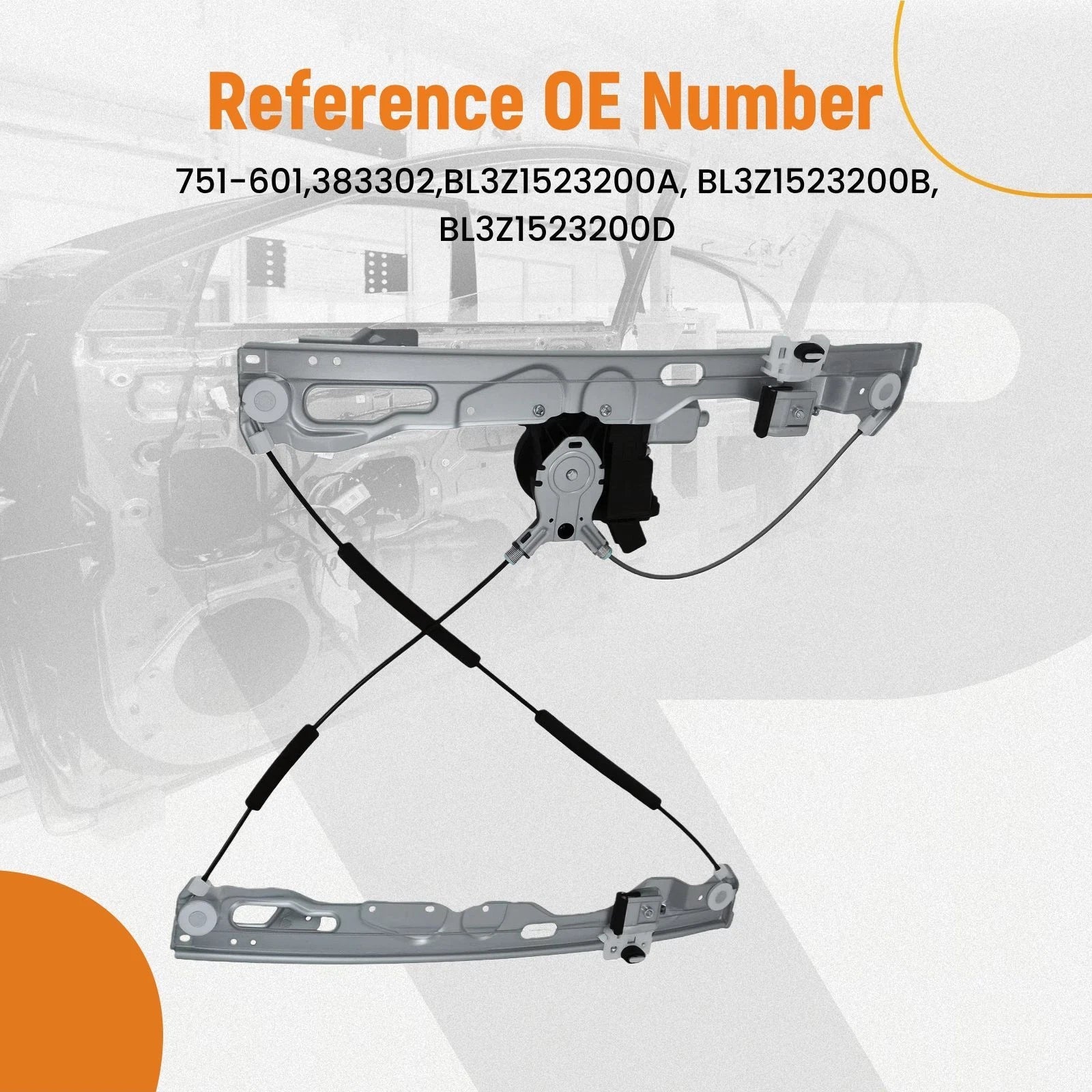 Front Right Power Window Regulator w/Motor for Ford F-150 (2011–2014)