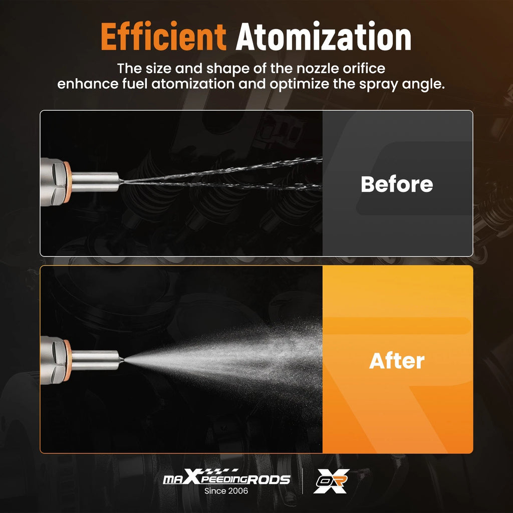 Set of 4 Fuel Injectors for Isuzu NPR NPR-HD 4HK1 Diesel (2001–2007)