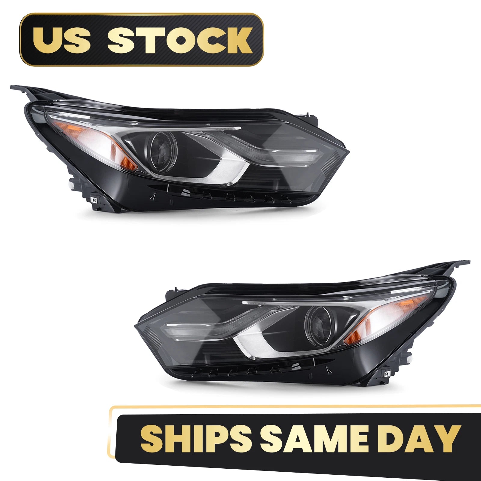 HID/Xenon Headlight Set for Chevy Equinox (2018–2020) w/LED DRL, Left+Right