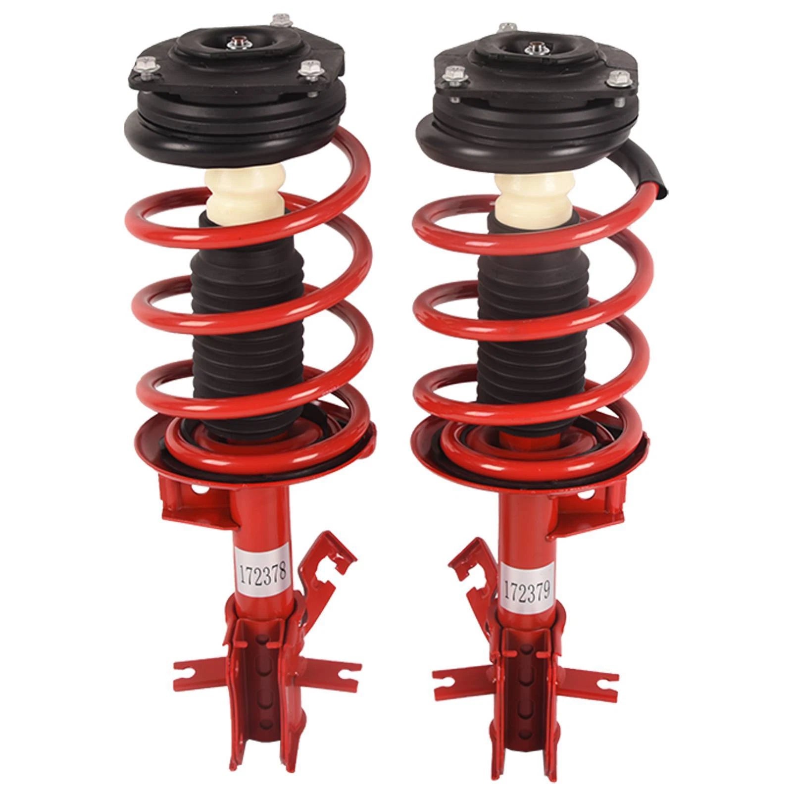 Pair Red Front Struts with Coil Spring Assembly for Nissan Sentra (2007-2012)