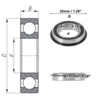 Deep Groove Ball Bearings 6804NR2RS   20x32x7mm