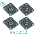 Set of 4 Pillow Block Flange Bearings for UCF204 (3/4" Bore)