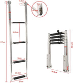 4 Steps Telescoping Boat Ladder for Swim Use - Stainless Steel
