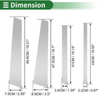 8 Pcs Door Pillar Window Trim for BMW X3 Silver Tone (2003-2010)