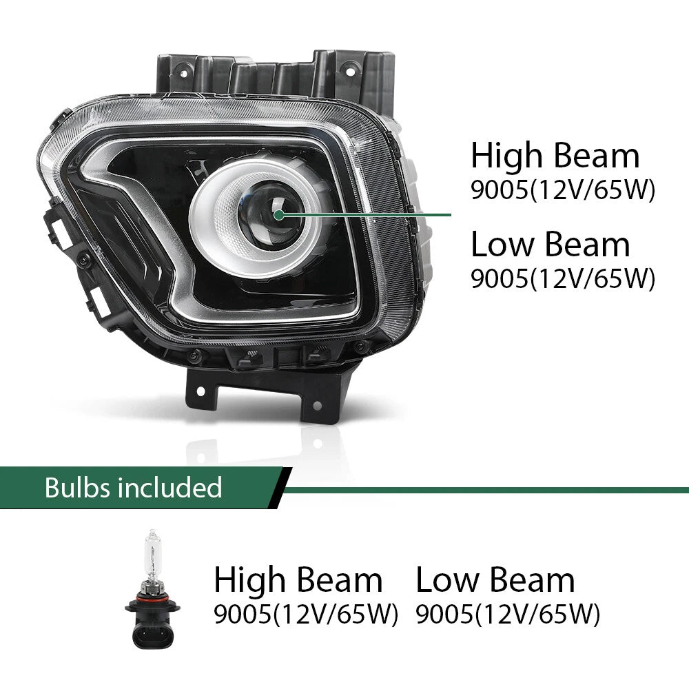 Halogen Projector Headlight Left Side for Kia Soul (2020–2022)