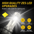 2X 9006 HB4 LED Headlight Bulbs Low Beam 52W 12000LM 6000K for Vehicles