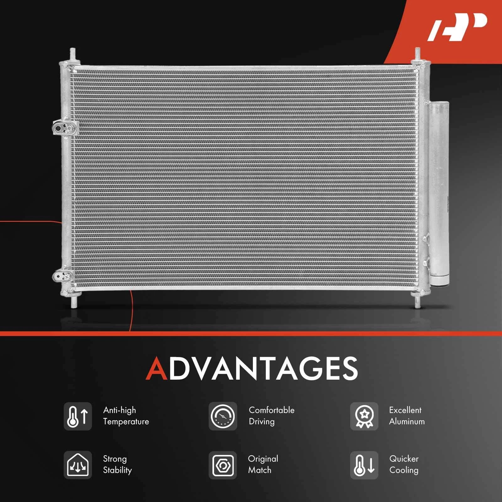 A/C Condenser with Receiver Drier for Toyota Corolla iM and Scion iM (2017–2018)