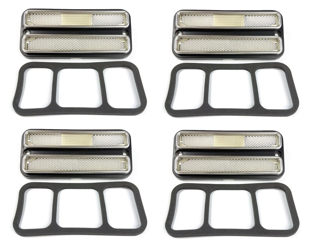 Set Clear Deluxe Side Marker Lights for 1968-1972 Chevy GMC Truck Turn Signals