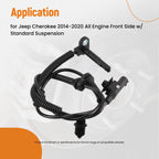 2Pcs ABS Speed Sensor for Jeep Cherokee (2014–2020) 68141887AC 68141887AA