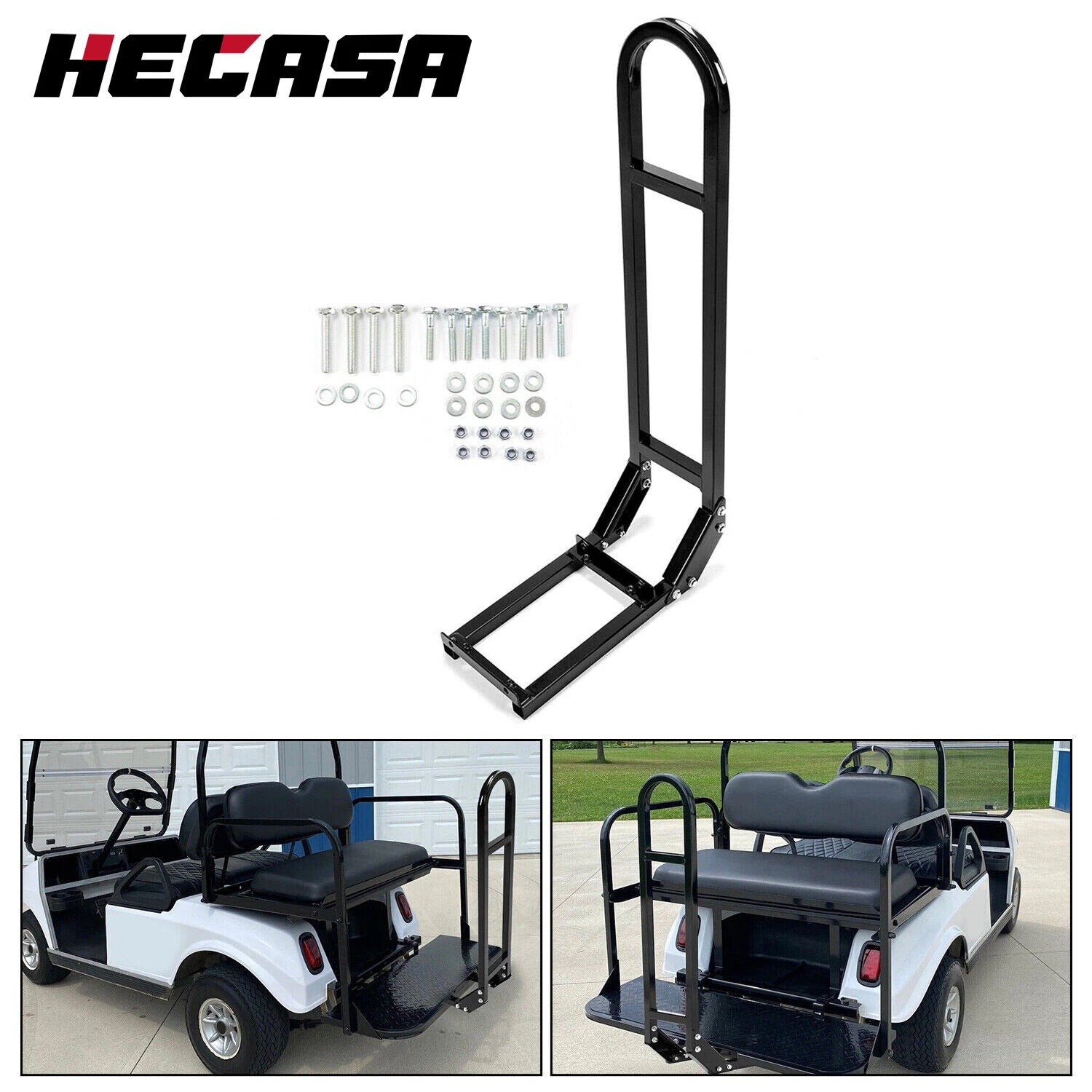 Rear Grab Bar Hand Rail for Golf Cart (Universal Fit)