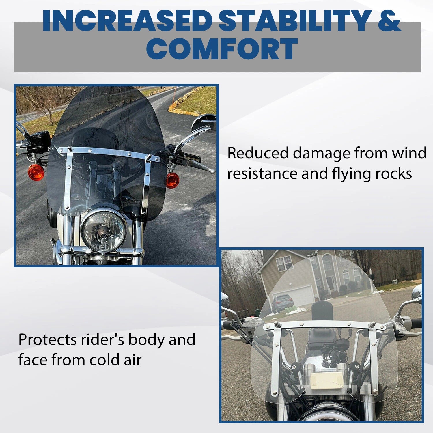 Windshield for Harley Dyna Softail Road King Honda Suzuki