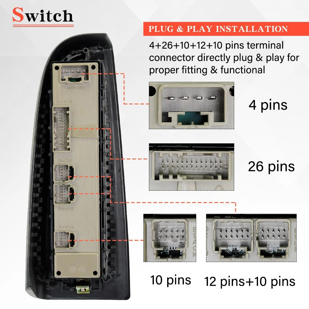 Front Window Switch Left for Chevy Silverado GMC Sierra (2003–2007)