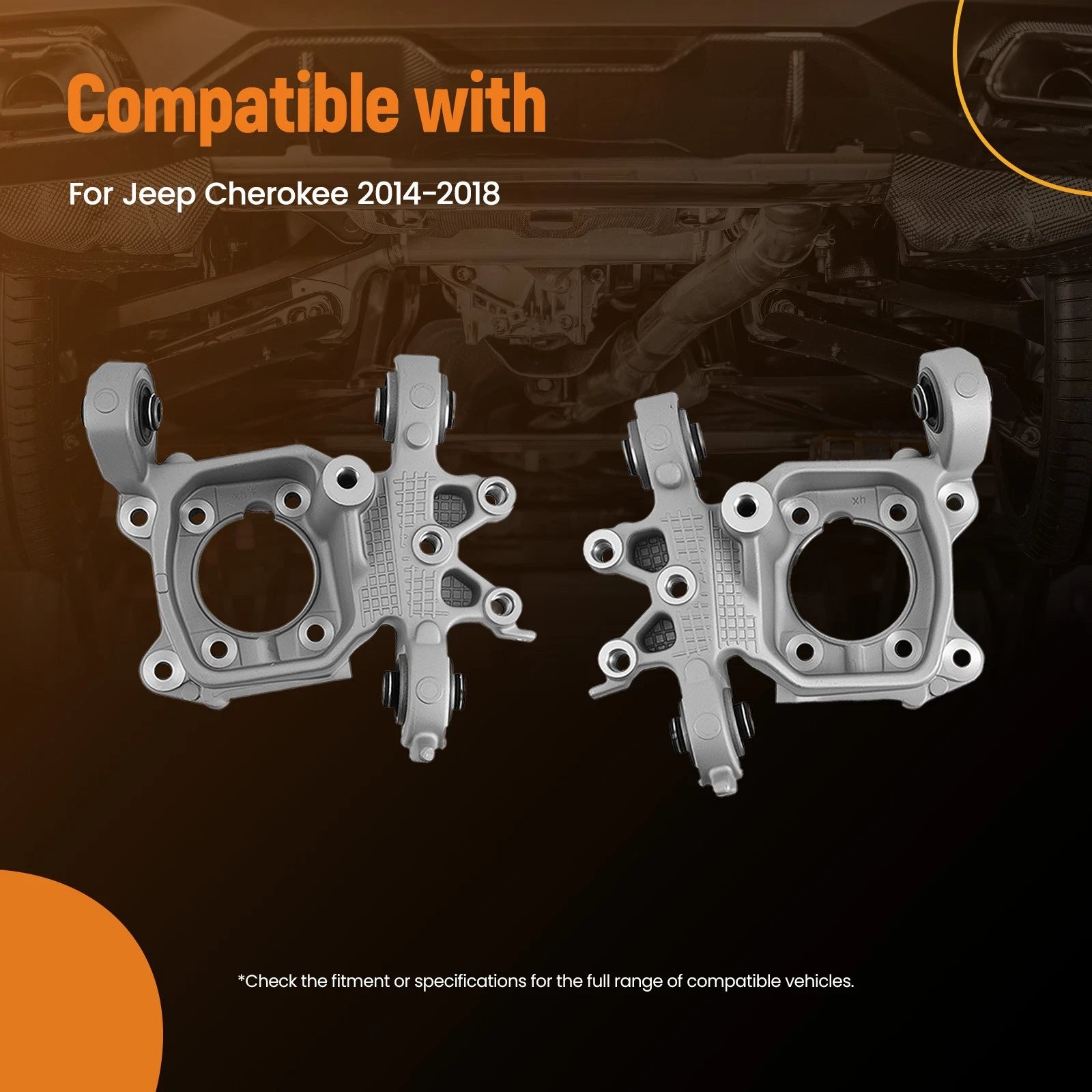 2X Rear Suspension Knuckle for Jeep Cherokee (2014-2018)