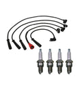 Denso 7mm Wire Set & 4 U-Groove Spark Plugs Kit for Mazda B2200 (1987–1993)