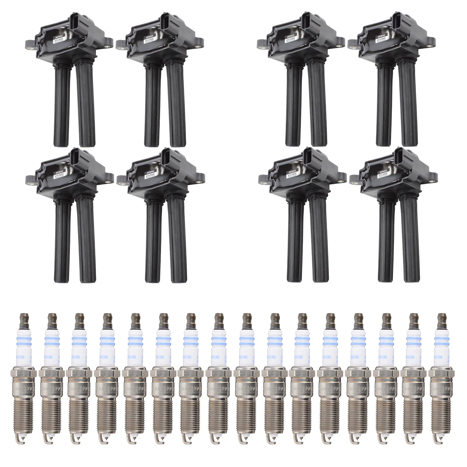 Set of 8 Ignition Coils & 16 Spark Plugs for Dodge Durango Ram 1500 V8