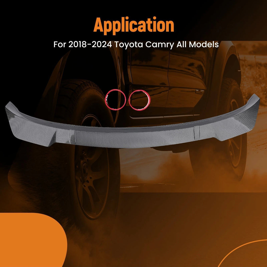 Trunk Spoiler Wing Lip for Toyota Camry (2018–2024) Carbon Fiber Style