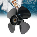 Aluminum 4 Blade High Thrust Propeller 9 Pitch for Suzuki 25-30HP