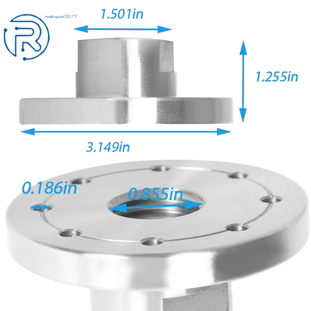 1" × 8 TPI Spindle Steel Face Plate for Woodworking Lathe (Fits )