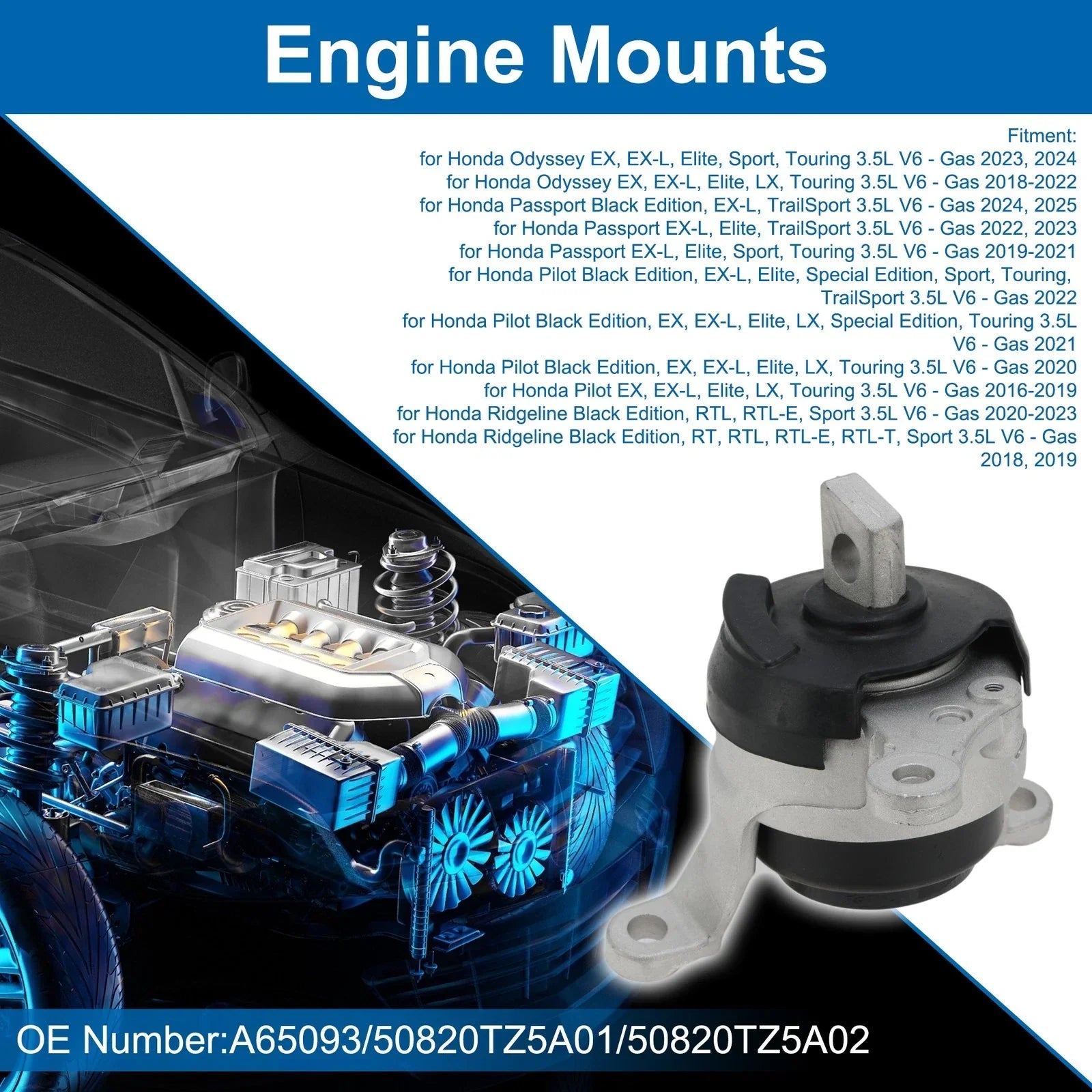 Engine Motor Mount for Honda Odyssey EX 3.5L V6 (2023-2024)