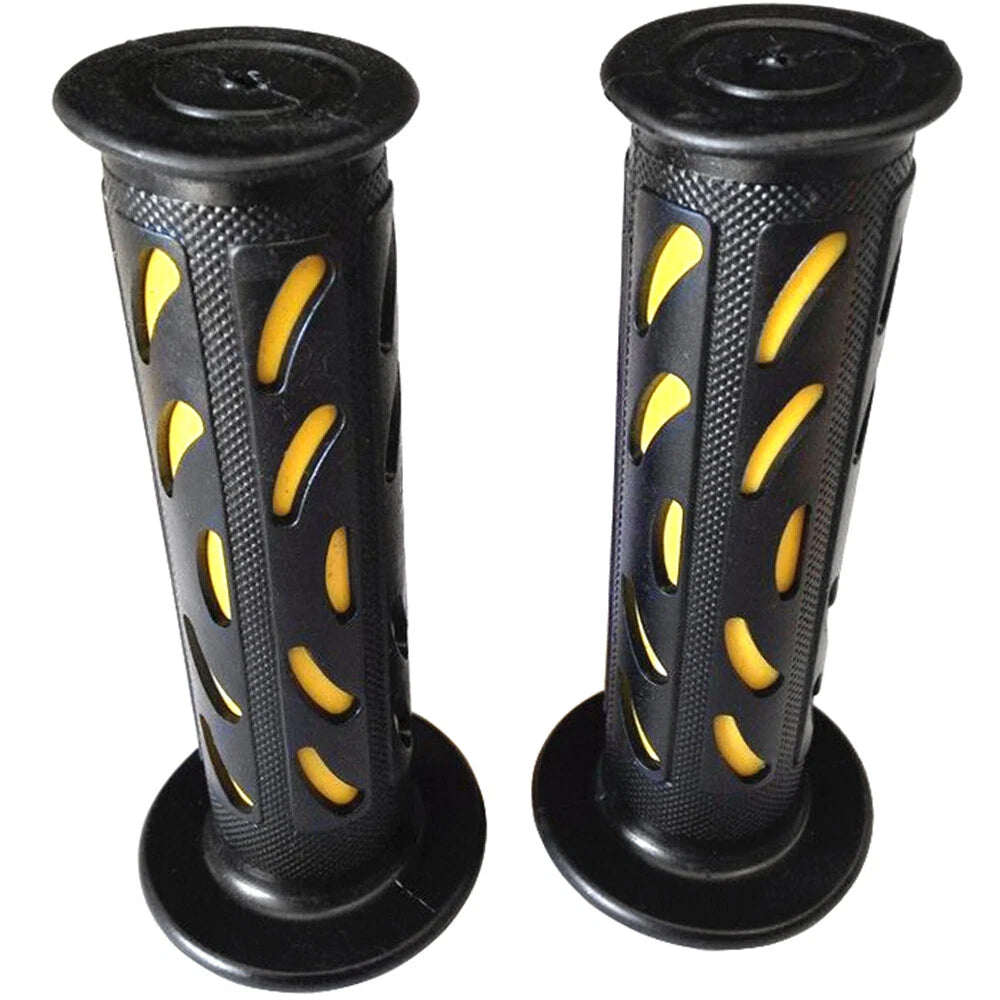 7/8" BeanStyle Engraved Yellow Gel Hand Grips for Honda CBR 600