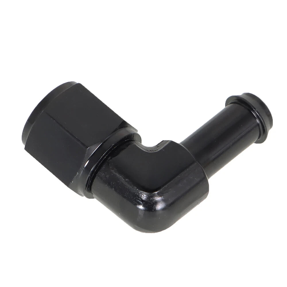 90 Degree 6AN Female Swivel to Barb Hose Fitting Adapter for Universal Use
