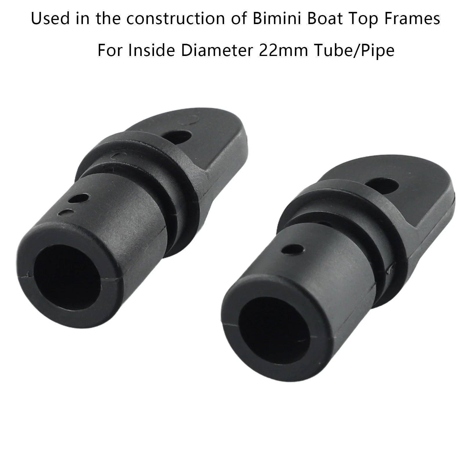 2X Bimini Top Insert Tube Eye End Accessories for Marine Boat Yacht