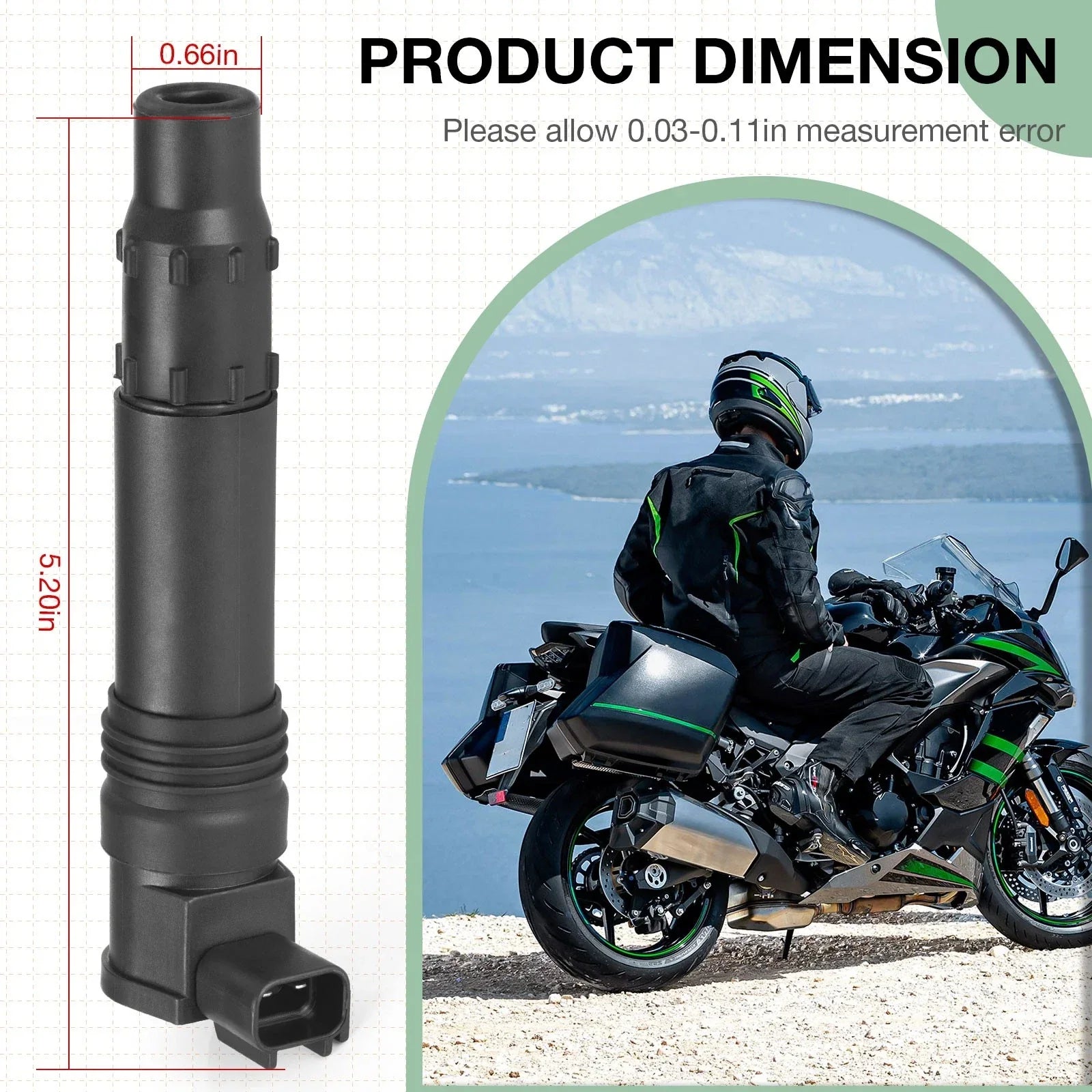 4pcs/set Ignition Coils for Kawasaki Z750S, Z1000 (2003–2013)