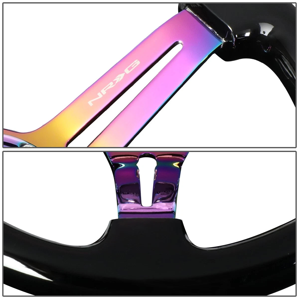 35cm Deep Dish Neo Chrome Steering Wheel for NRG