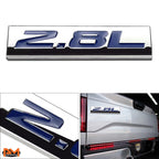 2.8L Polished Metal 3D Decal Emblem for Volkswagen Saab