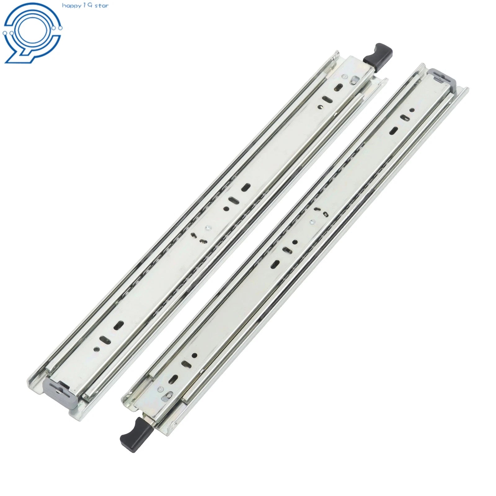 Set of 2 Heavy Duty 18" Full Extension Drawer Slides 150lb Capacity
